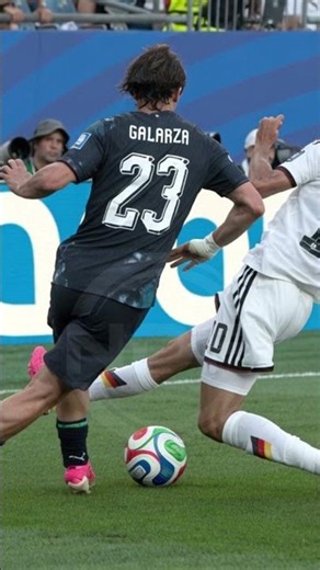Galarza Fonda's incredible nutmeg on Musiala 😱 #musiala #galarzafonda #paraguay #germany #worldcup