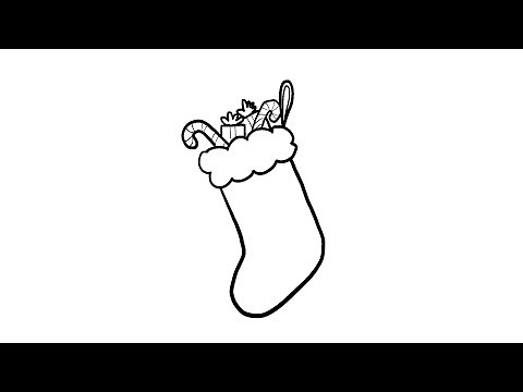 How to Draw a Simple Stocking | Step-by-Step Lesson