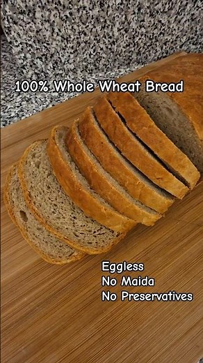 Bakery Style Whole Wheat Bread 🍞 | No Maida | No Preservatives | Soft & Fluffy