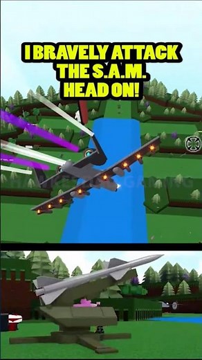 Roblox Build a Boat for Treasure A-10 Warthog Jet crazy attacks Surface-Air Missile #babft #roblox