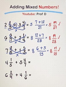 Adding Mixed Numbers Made Easy: Unlock the Secret! ➕🍰 | Prof D