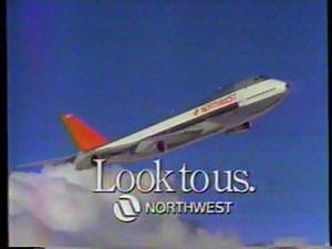 1987 Northwest Airlines "Look to us" TV Commercial