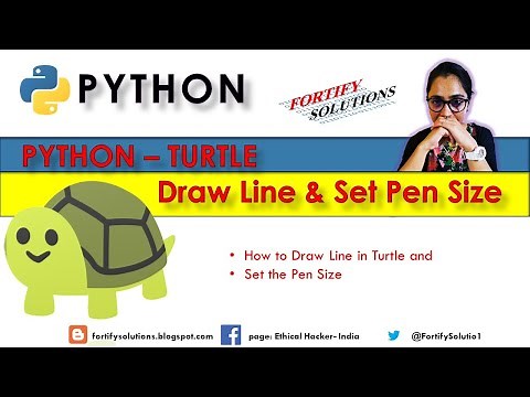 How to Draw a Line using python turtle | Turtle Python drawing | Turtle Python graphics