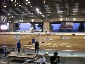 Crazy circle track biker race