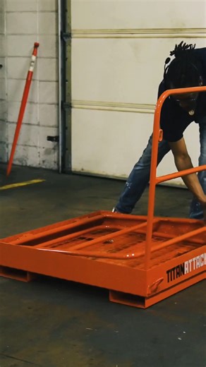 2.6K views | Stay safe at elevated heights with the Safety Cage Platform! Designed for use with any standard forklift or pallet loader, it features a non-slip floor to reduce the risk of falls and injuries. | Titan Attachments | Facebook