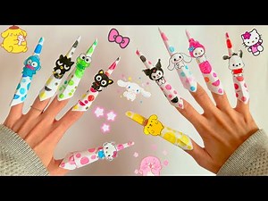 How to make easy paper Nails for kids 💕 paper Nails diy tutorial | easy paper nail | nails for kids