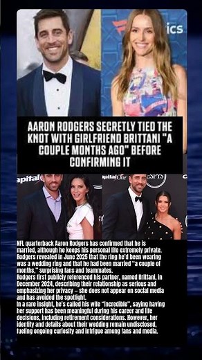 aaron rodgers confirms secret marriage — who is his wife?