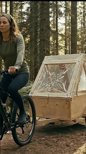 25kg - diy bike camper from plywood idea