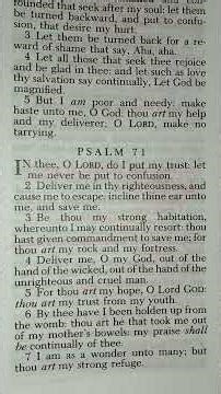 Psalm Psalm 71:1-7 In thee, O LORD, I put my trust #trustgod #deliverer