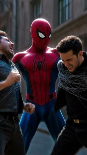 🕷️ Spider-Man Dodging Punches from Men in Black ⚡#spiderman #MenInBlack #spideysense #shortsviral