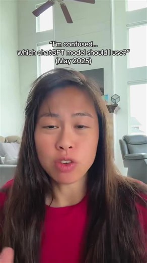 Which ChatGPT model should you use in May 2025? The model names are pretty confusing. o3 still seems better for technical tasks than o4 mini high at the moment (based on my own usage but anecdotal). #ai #chatgpt #llm #sabrinaramonov cc:sabrina_ramonov | AI Mastery