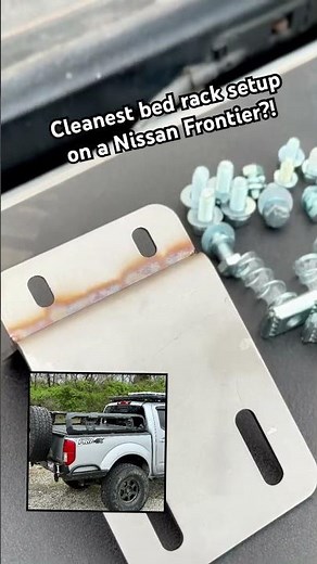 This might be one of the cleanest bed rack setups on a Nissan Frontier to date #diy #overlanding