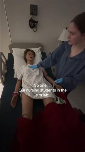 Practice nursing doll #nursingstudent #simlab #nursingpractice #medicaltraining #healthcarelife