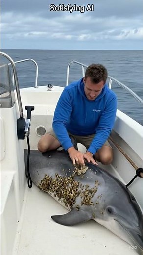 Dolphin Rescue from Fishing Net | Created by A.I. #ia #animals #wildlife #dolphin