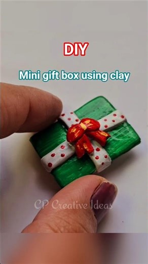 DIY clay gift box #diygift #miniature #giftbox