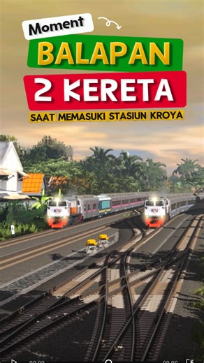 Andrew Production Trainz on Instagram: "Moment balapan 2 kereta di percabangan jalur stasiun Kroya 🔥 Bagi pemula yang mau main game Trainz Simulator wajib baca ini : 1. Ini adalah rute Indonesia by Andrews Production untuk Trainz Simulator Komputer / Laptop (bukan di HP) 2. Harga rute Indonesia macam-macam mulai Rp 230.000 dan tersedia paketan rute jarak pendek, menengah, jauh dan super jauh. Semua tinggal disesuaikan dengan budget dan bisa dipakai seumur hidup. 3. Setiap pembelian rute sudah d