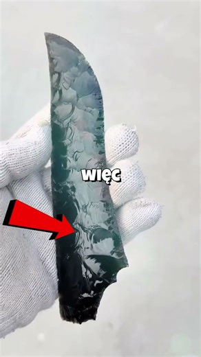 NÓŻ OBSYDIANOWY: BROŃ OSTRZEJSZA NIŻ SKALPEL! 🔪🌋#shorts