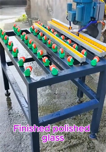 Small glass edge grinding machine #glassbevelingmachine #glass #machine #bevelingmachine #factorywork #edging #glasswork
