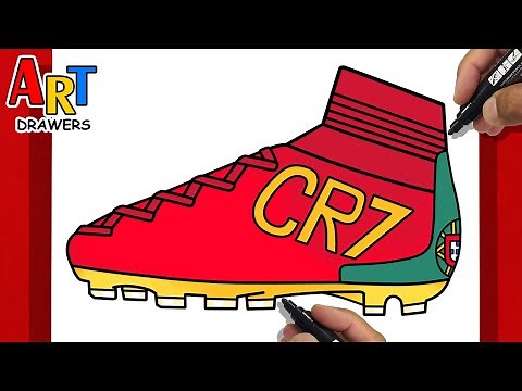 How to Draw CRISTIANO RONALDO Boots Portugal | FIFA World Cup 2026, CR7