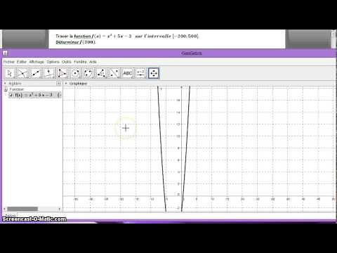 Tutoriel GEOGEBRA pour tracer une fonction sur un intervalle