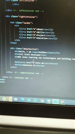 Building a unique portfolio website |wait | Vaibhav full stack developer #portfoliowebsite #frontend