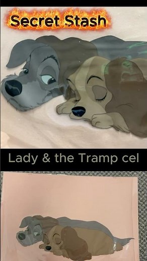 Sweet Lady and the Tramp film cel - so cute!🐶Disney 1955