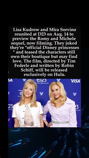 Lisa Kudrow & Mira Sorvino Unveil First Look at Romy and Michele Sequel at D23 #LisaKudrow