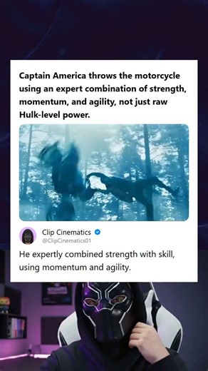 Captain America Throws Motorcycle Using Momentum and Agility