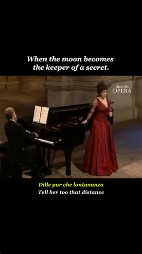 Best Of Opera on Instagram: "🌌 Cecilia Bartoli - Vaga luna ✨ When Cecilia Bartoli sings Bellini's "Vaga luna," she doesn't command a stage—she opens a diary. This is the kind of performance that makes you hold your breath, afraid that any sound might shatter the fragile intimacy between the singer and the moon she's addressing. The restraint is deliberate: every phrase pulled back to a whisper, every crescendo a controlled ache. In a world where opera is often equated with volume, Bartoli remin