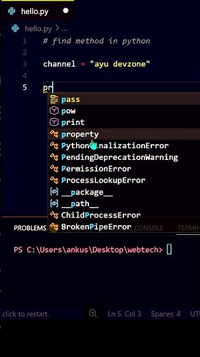 Python find() Method Explained in 30 Seconds ⚡#shorts #python
