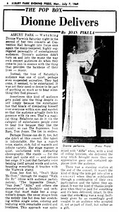 Jul 05, 1969: dionne warwick / Constellations at Asbury Park Convention Hall Asbury Park, New Jersey, United States | Concert Archives