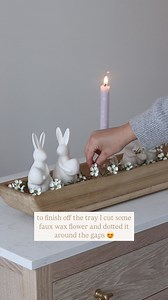 Spring officially starts next week! I love making little changes at home for the new season, these wooden trays are ideal to change up each season with something new 😍🤍 #springtray #springtable #springflowers #spring collection | Pretty Little Home