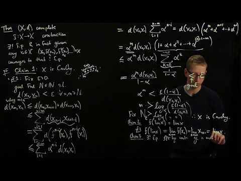 Analysis II Lecture 17 Part 2 contraction mapping theorem I