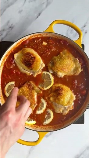 Momofukugoods one-pot Roasted Chicken with Lemon Tomato Rice