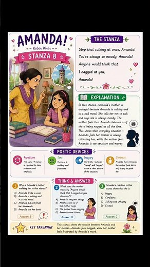 📖 AMANDA! | Complete Stanza-wise Explanation | CBSE Class 10 English | First Flight