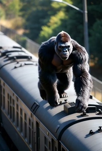 KingKong Running onTrain#kingkong#king #kong #Train#viral#trending#shorts