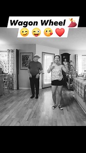 295K views · 3.7K reactions | Hubby's first attempt of learning the Wagon Wheel #linedance. We are feeling retro.   #wagonwheel #goodvibes | Brian and Marissa | Facebook