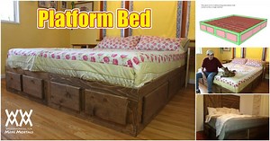 How to Build a King Size Bed With Extra Storage Underneath: Free Plans!