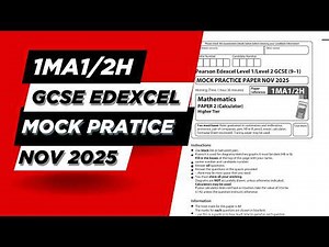 GCSE Maths Edexcel Nov 2025 Higher Paper 2 Mock Paper | 1MA1/2H