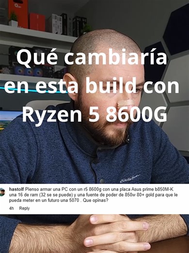 ¿Se puede armar una PC gamer sin tarjeta gráfica y que rinda bien? 🤔 Hoy te explico si vale la pena un Ryzen 5 8600G, qué cambiaría en esta build y cómo ahorrar dinero para mejorar el rendimiento 💸🔥 Corre juegos como Valorant, CS2 y Minecraft a más de 100 FPS y hasta AAA a 50 FPS en medio/bajo 🎮 💬 ¿Qué le cambiarías tú? 👇 Déjalo en los comentarios #PCGamer #Ryzen8600G #GamingSinGPU #ArmarPC #Elementotech