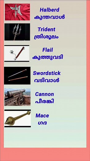 English words / Weapons : 2 #vocabulary #gk | Sakeer Husaine C T