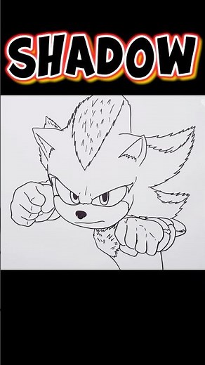 How To Draw SHADOW PUNCHING | Sonic The Hedgehog 3 #drawing #sonic3