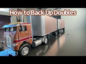 Part 2 Backing Double Trailers. A Train basic instructions How To back double trailers reversing