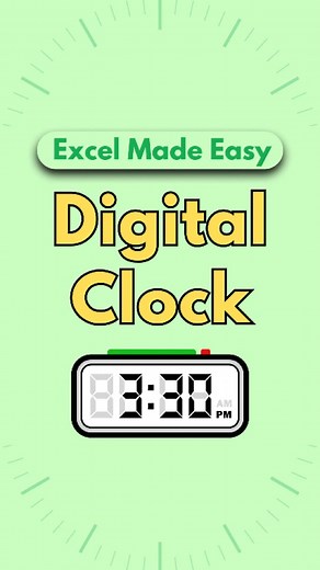 187K views · 1.4K reactions | Ever wondered how to spice up your Excel sheets with a real-time clock?  It’s easier than you think! Perfect for dashboards, attendance tracking, and those live reports that impress everyone. Let’s dive in! #ExcelTips #Excel #Finance #Spreadsheets #productivityhacks #Exceltricks #office #Accounting #Microsoftexcel | Excel Campus | Facebook