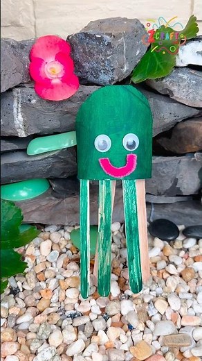 DIY Wooden and Paper Octopus Craft 🐙 | Easy Tutorial for Kids #diy #craft #craftyfun #kids