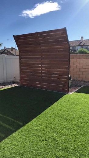 A nice modern addition to the yard. Shade for us and the pool equipment. #modern #backyard #wood #fyp #pool #build