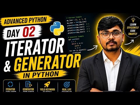 Advanced Python Day 02 | Iterator & Generator Explained in Marathi | Marathi Coding Shala