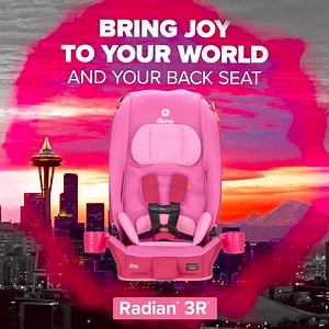 The sweetest treat for your back seat: Radian® 3R® in bold new Pink Cotton Candy! 🎀 The convertible 3-across fit and Diono® safety features you love, now in the happiest hue. Shop the seat: https://bit.ly/3LVtlcW | Diono