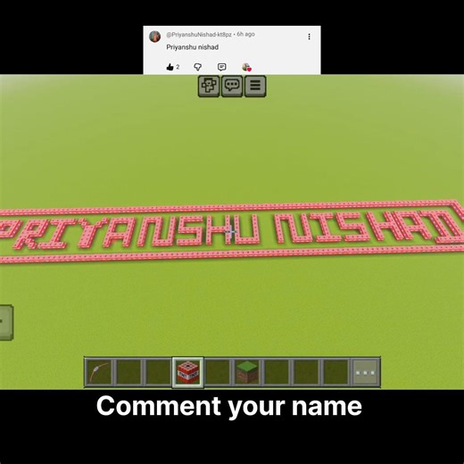 comment your name...🤯#minecraft