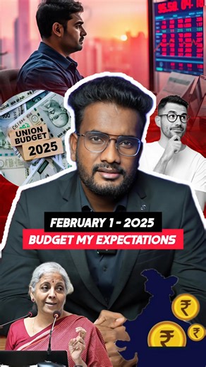 Harish v on Instagram: "Union budget expectations for tomorrow? . . . . . . . . . . . . . . . Tags: #financewithharish #investment #stockmarket #investing #stockmarketnews #mutualfunds #mutualfunds #insurance #unionbudget2025 #budget2025"